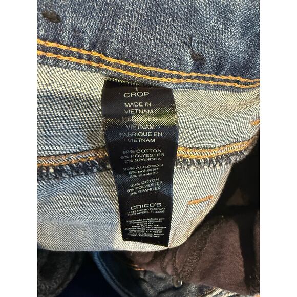 Chico’s So Slimming Girlfriend Crop Jeans - Picture 4 of 4